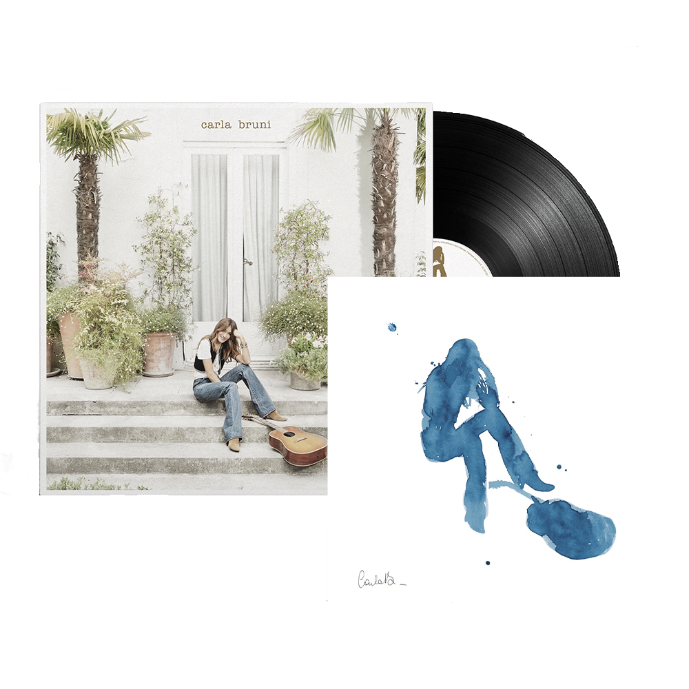 Carla Bruni Exclusive Numbered and Signed Lithograph + LP